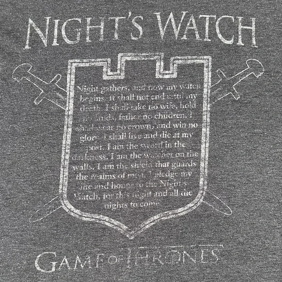 Game of Thrones “Nights Watch” S Men’s Tee - Picture 5 of 8
